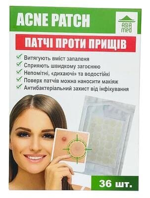 Патчі для обличчя проти прищів Asia Med Acne Patch, 36 шт