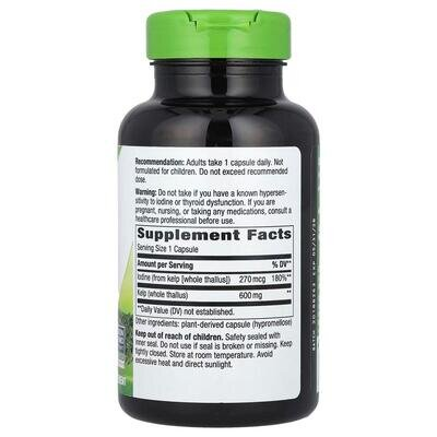 Келп Nature's Way Kelp 600 мг, 180 веганських капсул