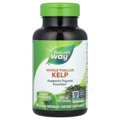 Келп Nature's Way Kelp 600 мг, 180 веганських капсул