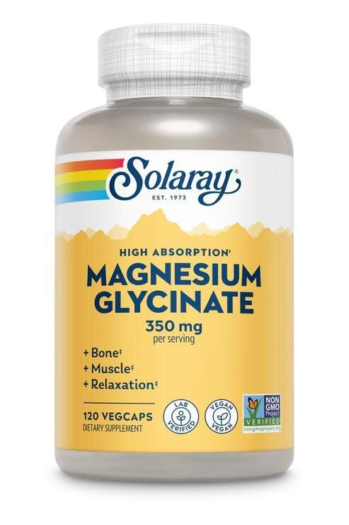 Магній гліцинат Solaray Magnesium Glycinate 350 мг, 120 капсул