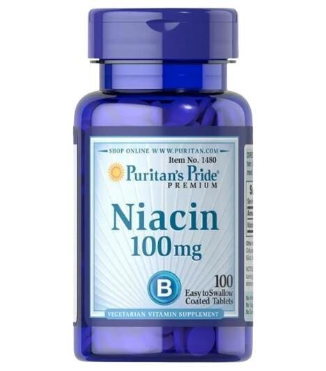 Ніацин Puritan's Pride Niacin 100 мг, 100 таблеток