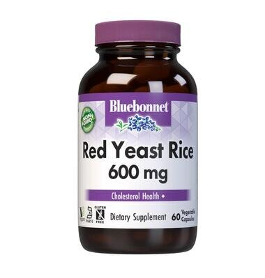 Червоний дріжджовий рис 600 мг Bluebonnet Nutrition Red Yeast Rice, 60 вегетаріанських капсул