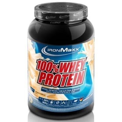 Протеїн IronMaxx 100% Whey Protein Французька ваніль, 900 г (банка)