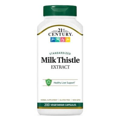 Розторопша стандартизований екстракт 21st Century Standardized Milk Thistle Extract вег. капсули №200