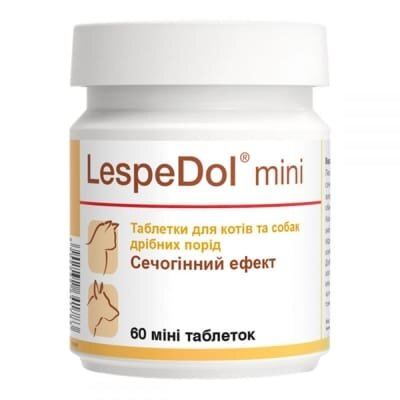 ЛеспеДол міні Dolfos LespeDol mini для котів і собак дрібних порід із захворюваннями сечостатевої системи і нирок, 60 міні таблеток