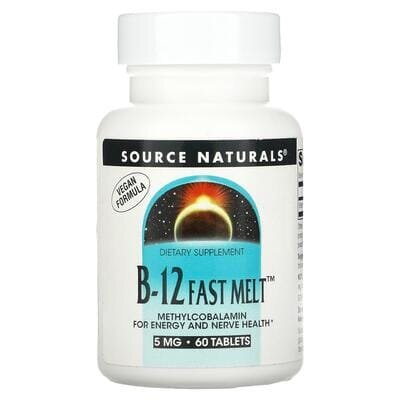 Вітамін В12 Source Naturals B-12 Fast Melt 5 мг, 60 таблеток