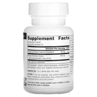 Екстракт соснової кори Source Naturals Pine Bark Extract, 60 таблеток