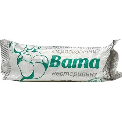 Вата нестерильна Екобинт медична гігроскопічна, ролик, 25 г