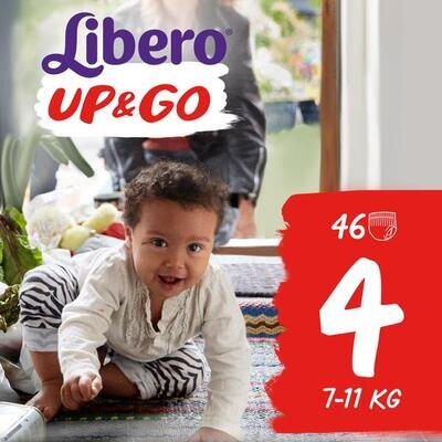 Підгузки-трусики Libero Up&Go розмір 4, 7-11 кг, 46 шт