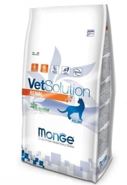 Корм сухий Monge Сat VetSolution Renal feline для котів усіх порід при нирковій недостатності, 1,5 кг