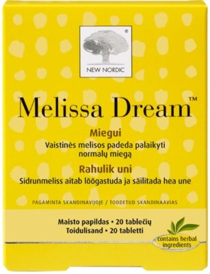 Комплекс для покращення сну New Nordic Melissa Dream таблетки №20