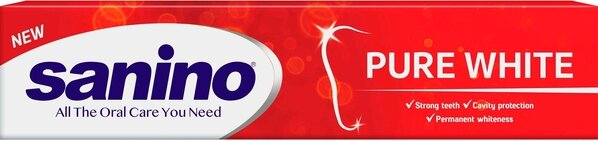 Зубна паста Sanino Pure White Відбілююча, 50 мл