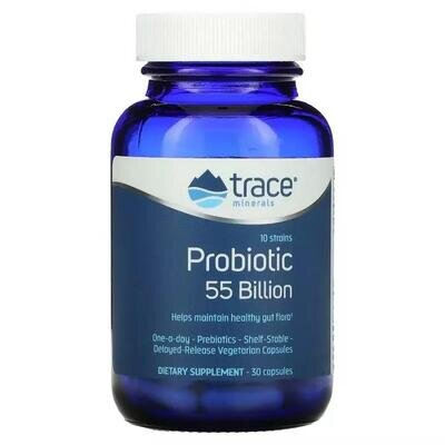 Пробіотик Trace Minerals Probiotic 55 мільярдів, 30 капсул
