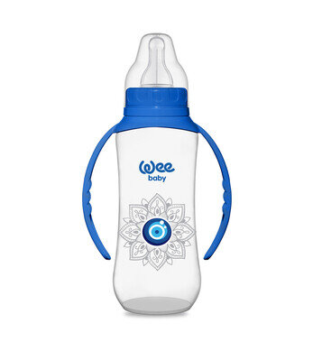Пляшечка для годування Wee Baby Classic PP Evil Eye (261) з ручками 0-6 місяців, силіконова соска №1, 270 мл