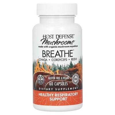 Грибний комплекс для дихальної системи Fungi Perfecti Breathe, 60 капсул