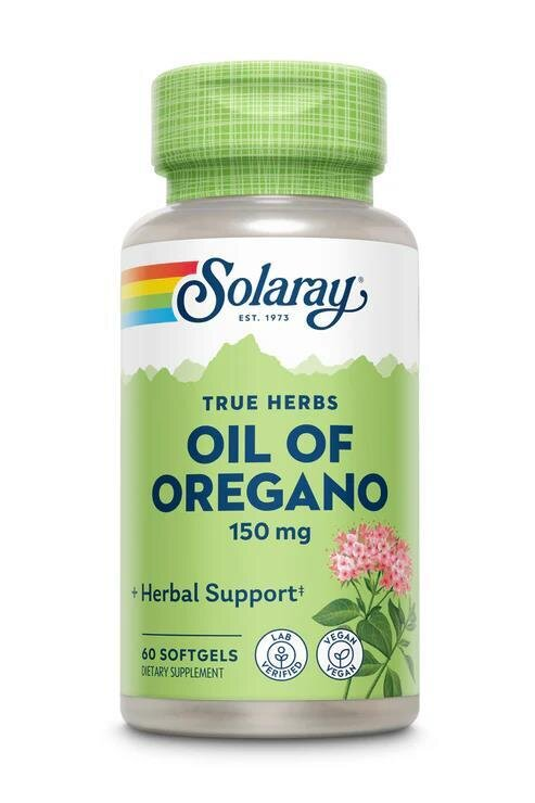 Олія орегано Solaray Oil of Oregano 150 мг, 60 гелевих капсул