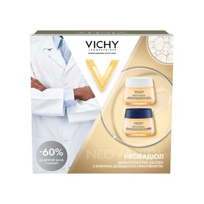 Набір для обличчя Vichy 2025 Neovadiol (денний антивіковий крем 50мл + нічний антивіковий крем 50мл) -60% на другий засіб у наборі