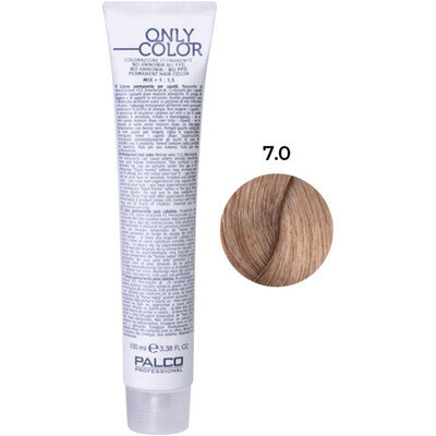 Крем-фарба для волосся Palco Professional Only Color безаміачна № 7.0 блонд середній, 100 мл