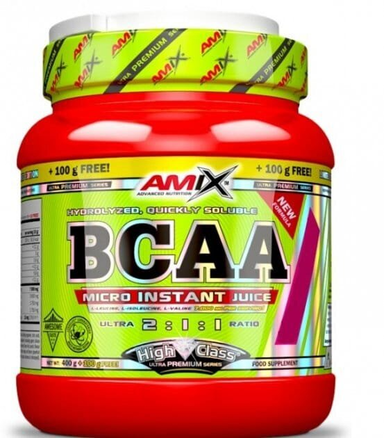 Амінокислоти Amix Nutrition BCAA Micro Instant Juice фруктовий пунш, 400 г + 100 г