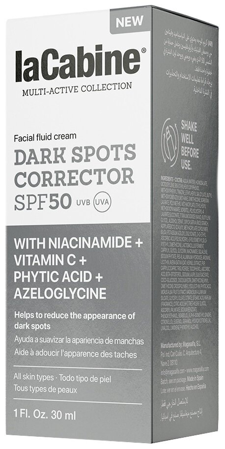 Крем-флюїд для обличчя La Cabine Dark Spots Corrector проти пігментних плям SPF50, 30 мл