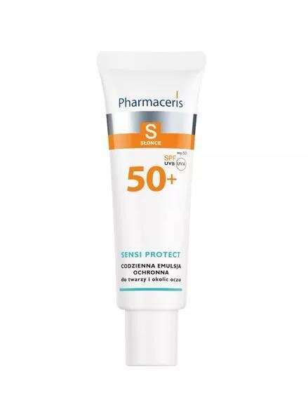 Емульсія для обличчя та навколо очей Pharmaceris S Sensi Protect з гіалуроновою кислотою щоденна захисна SPF 50+, 50 мл