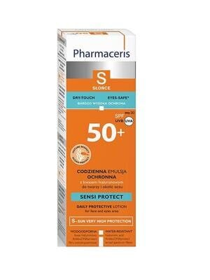 Емульсія для обличчя та навколо очей Pharmaceris S Sensi Protect з гіалуроновою кислотою щоденна захисна SPF 50+, 50 мл