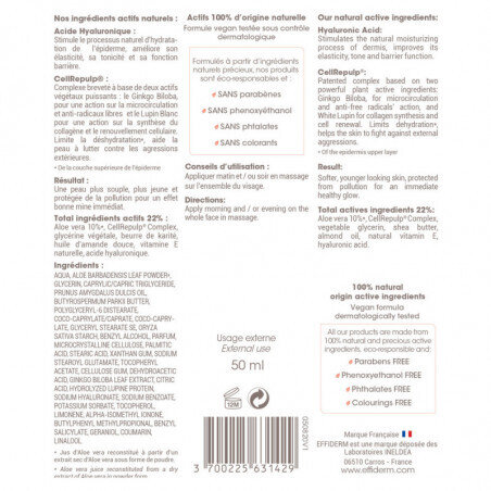 Крем для обличчя Effiderm Creme Fluide Hydratante зволожуючий легкий, 50 мл
