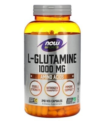 L-глютамін NOW Sports L-Glutamine 1000 мг вег. капсули №240
