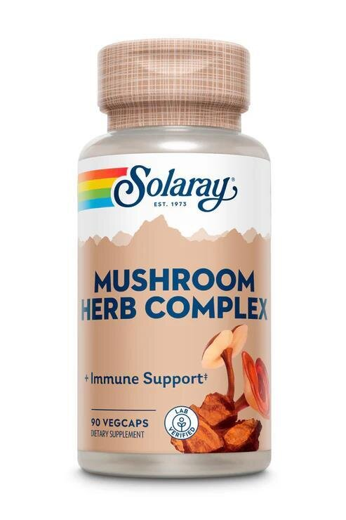 Комплекс грибів та трав Solaray Mushroom Complete, 90 капсул
