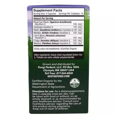 Грибний комплекс Fungi Perfecti Stamets 7 Daily Immune Support, 30 вегетаріанських капсул