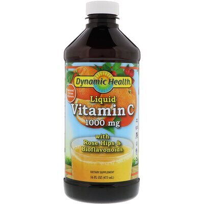Вітамін С Dynamic Health Liquid Vitamin C 1000 мг, цитрусовий смак, 473 мл