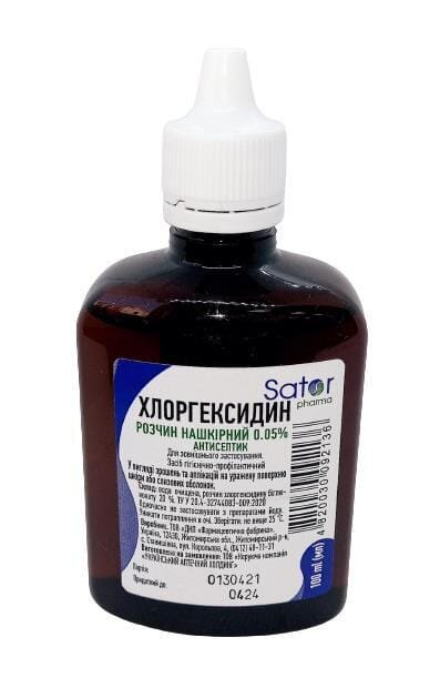 Хлоргексидин Sator pharma розчин 0,05% по 100 мл у флак.