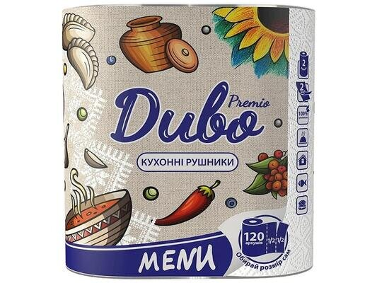 Рушники паперові Диво Premio Menu 2 шари, в рулонах, 2 штуки