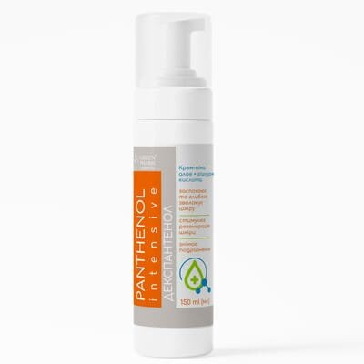 Пантенол-INTENSIVE Green Pharm Cosmetic піна алое + гіалуронова кислота, 150 мл