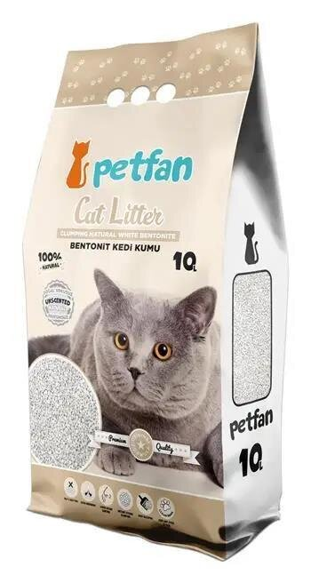 Наповнювач для котячого туалету Petfan Natural бентонітовий без запаху, 10 л