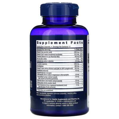 Антиалкогольний комплекс Life Extension Anti-Alcohol Complex, 60 капсул