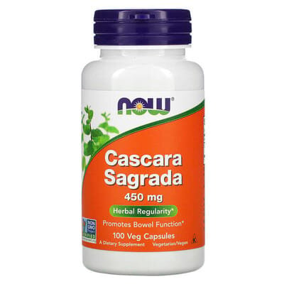 Каскара саграда NOW Cascara Sagrada 450 мг вег. капсули №100