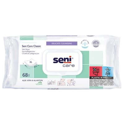 Серветки вологі Seni Care Classic для догляду за шкірою, 68 штук