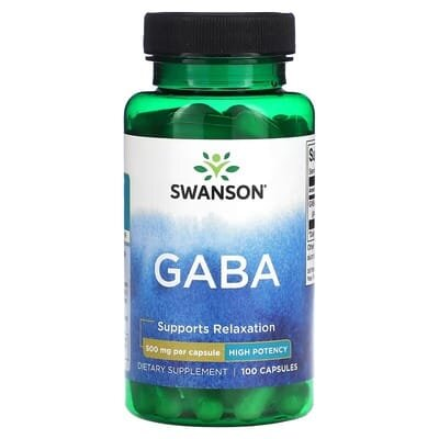 Амінокислота Swanson GABA капсули по 500 мг, №100