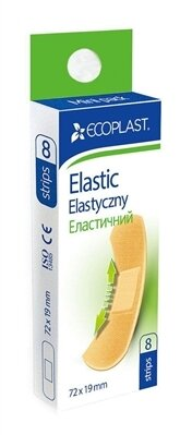 Набір пластирів медичних Ecoplast Elastic mini бактерицидних, на тканій основі, еластичних 72 х 19 мм, 8 штук