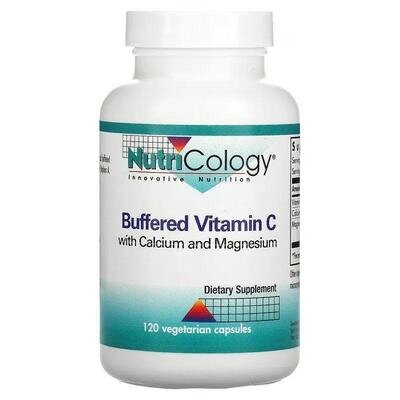 Вітамін C буферизований Nutricology Buffered Vitamin C з кальцієм та магнієм, 120 вегетаріанських капсул