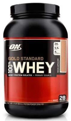 Протеїн Optimum Nutrition Gold Standard 100% Whey, капучино мокко, 909 г