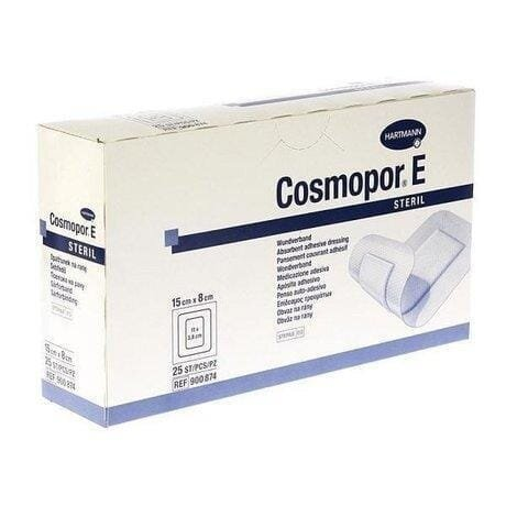 Пов'язка пластирна Cosmopor E steril для закриття ран 15 см х 8 см стерильна, 25 штук