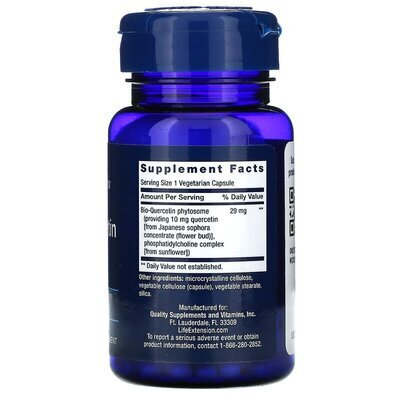 Біо-кверцетин Life Extension Bio-Quercetin, 30 вегетаріанських капсул
