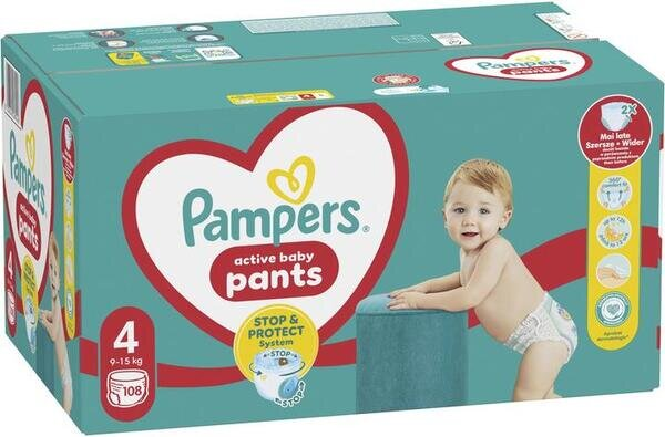 Підгузки-трусики Pampers Pants дитячі розмір 4, 9-15 кг, 108 шт