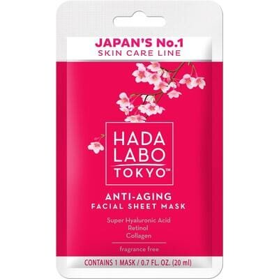 Маска для обличчя Hada Labo Tokyo Red тканинна антивікова, 1 шт