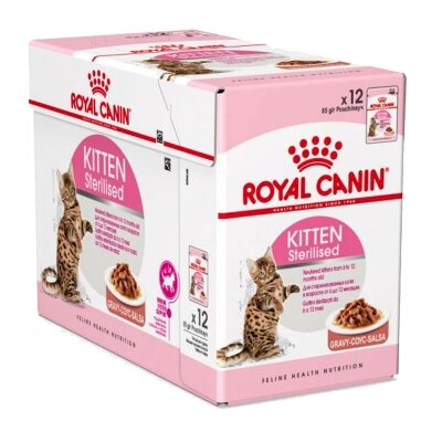 Корм вологий для стерилізованих кошенят Royal Canin Kitten Sterilised Gravy 6-12 місяців, шматочки в соусі, 85 г