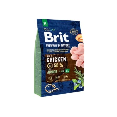 Корм сухий Brit Premium Junior XL для цуценят і молодих собак гігантських порід зі смаком курки, 15 кг