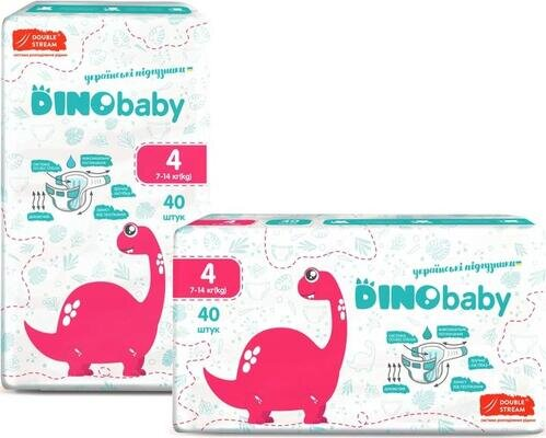 Підгузки Dino Baby розмір 4, 7-14 кг, 40 шт