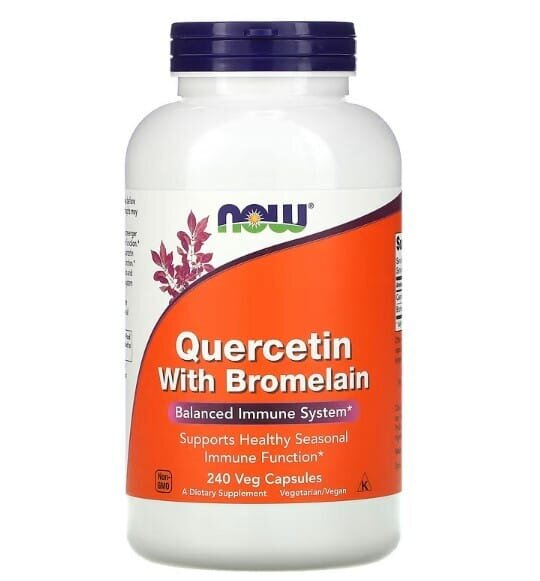 Кверцетин із Бромелайном NOW Quercetin with Bromelain вег. капсули №240